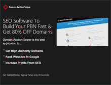Tablet Screenshot of domainauctionsniper.com